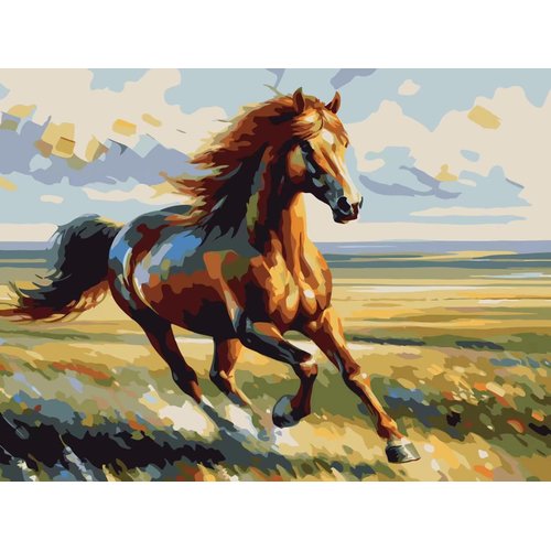 Entongstar Paint by Numbers Kit for Kids (Running Horse)