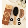 BLACK EGG Boar Bristle Hair Brush, Natural Bristles Hair Brush for Women Men Kids, Bamboo Hair Brush for Wet/Dry Hair Smoothing Massaging Detangling, Reduce Frizz Dry Restore Natural Shine