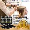3pcs Ultra Hold Hair System Adhesive 3.4oz w/ 3pcs Hair Sectioning Clip Bundle Pack | Waterproof Invisible Long-Lasting | Front Bonding Weave Toupees Wigs Extensions Lace Wig Glue | Bold Hold Adhesive