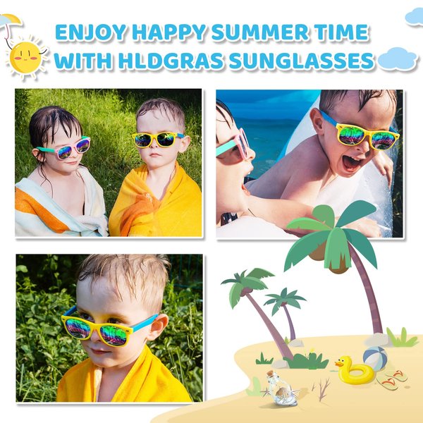 36 Pack Kids Sunglasses Bulk Party Favors for Kids 4-8-12 80s Style Neon Sunglasses with UV400 Protection Goodie Bag Stuffers Pool Party Favors Decorations end of Year Student Gifts for Boys and Girls