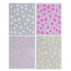 Flowers Nail Art Stickers Rose Pink Hibiscus Flowers Nail Stickers Spring Petals Nail Decals Daisy Nail Art Design Decals for Nail Art Cute Designs Self Adhesive Nail Art Supplies Accessories 4PCS