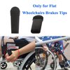 2PCS Replacement of Wheelchair Brake Handle, Brake Grip, Fit 0.55" *0.14" Flat Wheel Lock Grips, Wheelchair Brake Extenders, Replacement Brake Handle Tips, Wheelchair Rollators Walkers Accessories