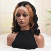 Blonde Highlight Glueless Short Body Wave Lace Front Wigs Human Hair Pre Plucked with Baby Hair 1b/30 Body Wave Bob Wig Human Hair 13x4 Short Body Wave Highlight Lace Front Bob Wig For Women 12 Inch