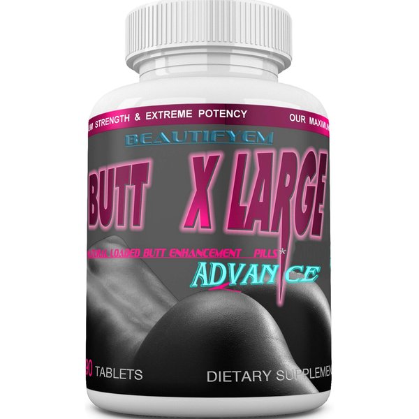 Butt X-Large Advance Butt Enlargement, Booty Enhancement. Butt Enhancer Pills. Fast Curved Bigger Glutes. 90 Tablets (Not a Butt Cream)