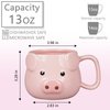 ToCooTo Pig Coffee Mug 14 oz Ceramic Novelty Coffee Mug 3D Porcelain Tea Mug for Women Christmas Housewarming Holiday Birthday Gifts for Women Mom Kids Teacher and Best Friend Pink