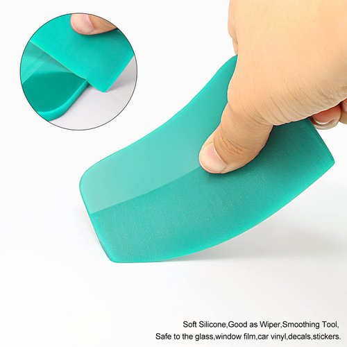 EHDIS 3PCS PPF Squeegee Soft Small Rubber Squeegee Window Edge Trimming Scarper for Curved Surfaces Vinyl Wrap Installation Tool,Car Glass Cleaning,Vehicle Mirror Window Water Wiper Cleaning Tool