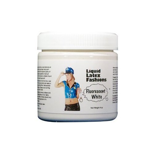 Liquid Latex Fashions - Ammonia Free Halloween Fluorescent White Body Paint, Ideal for Artwork, Theater, Parties, School Plays, Cosplays and Concerts- 8 oz