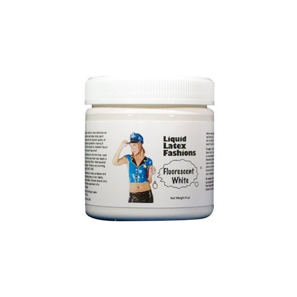 Liquid Latex Fashions - Ammonia Free Halloween Fluorescent White Body Paint, Ideal for Artwork, Theater, Parties, School Plays, Cosplays and Concerts- 8 oz