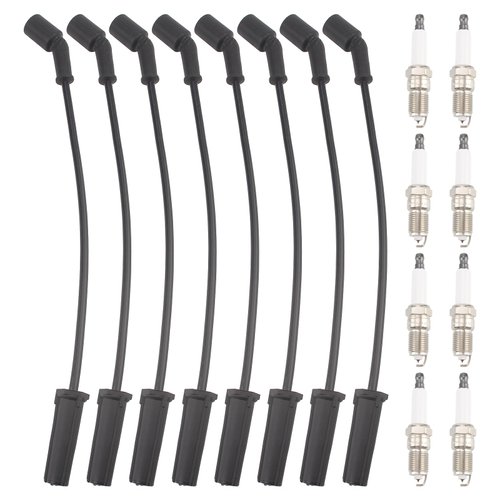 AUTOKAY Spark Plugs and Wires Set of 8 for GMC Sierra Yukon for Cadillac Escalade for Chevy Tahoe Hummer 5.3 6.0 V8 9748HH 41-962 19299585 9748HH 88862385