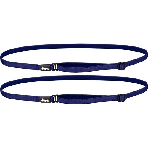 Hipsy Ellies Elastic & Adjustable Thin Running Fitness Headband Team Sport Colors Hair Band 2-Pack (Navy 2-pack)
