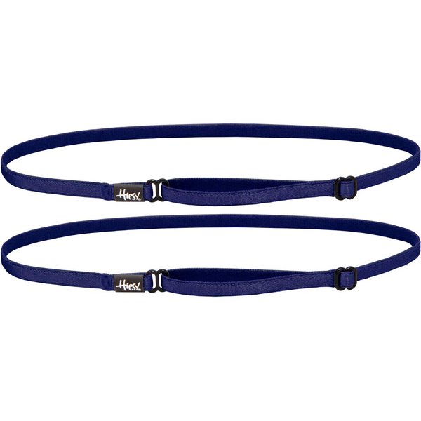 Hipsy Ellies Elastic & Adjustable Thin Running Fitness Headband Team Sport Colors Hair Band 2-Pack (Navy 2-pack)