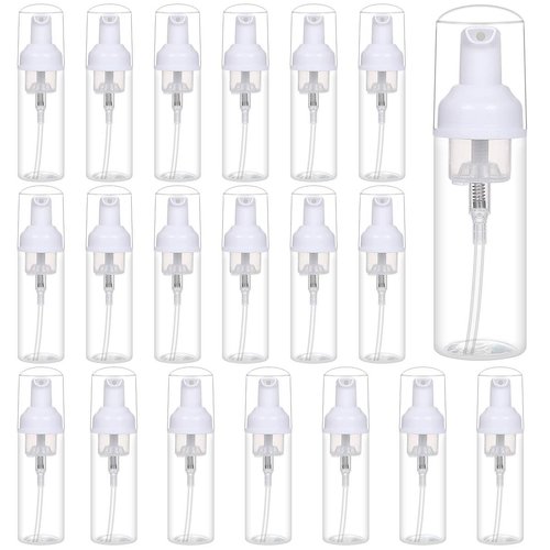 24 Pcs Foam Pump Bottle Dispenser Refillable 2oz/60ml for Hand Soap Shampoo Lash Cleanser Packaging Liquid Cleaning
