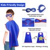 D.Q.Z Superhero-Capes and Masks for Kids Bulk 16 Sets Boys Girls Super Hero-Costumes-Toys Halloween Dress Up Party Favors (Blue)