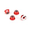 Traxxas 1747A - Aluminum Flanged Locking Nuts, Red (4)