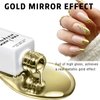 HOSAILY 12ml Metallic Painting Nail Gel, Mirror Gold Gel Liner Nail Art Soak off UV/LED, Upgrade Painted Glossy Gel Mirror Nail Polish for Salon Home DIY Nail Manicure Painting Decoration