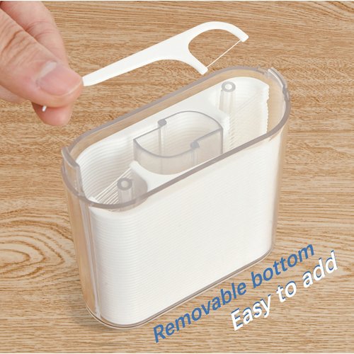 Automatic Floss Picks Holder, POP-UP Dental Floss Picks Storage Box, Touch One at a Time, More Hygienic, Container for Floss Sticks, for Dining Table, Bathroom and Office