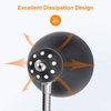 LEPOWER Metal Desk Lamp, Eye-Caring Table Lamp, Study Lamps with Flexible Goose Neck for Bedroom, Home Office (Matte Black)