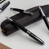 ZenZoi Black Ballpoint Pen Set. Elegant Executive Pen for Men or Women. High End Pen Gift Box w/Luxury Pen & 2 Gel Ball Point (Blue & Black) Refills. Smooth Writing Pen (Black)