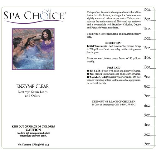 Spa Choice 472-3-1011 Hot Tub Enzyme Spa Clarifier, 1-Pack