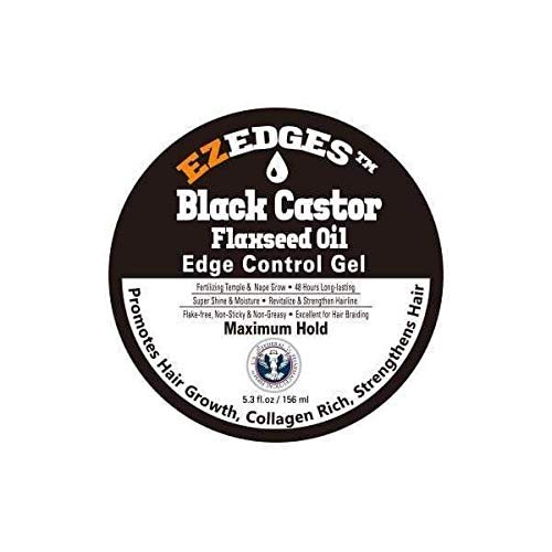 EZEdges Edge Control Gel - Black Castor Flaxseed Oil 5.3oz