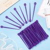 Mxxipp 100pcs Brush Roller Pick, Plastic Hair Roller Picks Rod, Hair Curler Roller Pin Crochet Knit Accessories for Women Hair Curling Styling- Purple