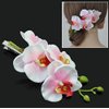2PCS Hawaiian Orchid Flower Hair Clips Flowers Alligator Clips Hairpins Holiday Travel Wedding Decoration Hair Accessories For Women Lady Bridal (pink)