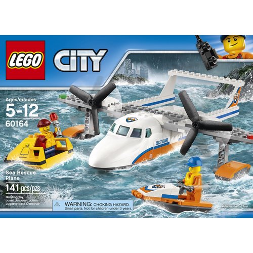 LEGO City Coast Guard Sea Rescue Plane 60164 Building Kit (141 Piece)