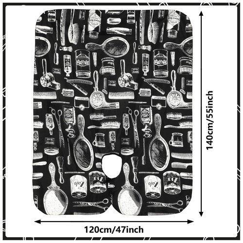 FEBSNOW 2Pcs Barber Capes for Adults,Professional Hair Cutting Cape with Closure Snap Waterproof Salon Capes for Hairstylist Barber Accessories with Printed Design for Hair Cutting Styling Coloring