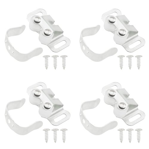 ZZLZX 4PCS Cabinet Spring Lock Clasp with 12 Screws Mobile Home Cabinet Door Latch with Double Wheel Ball Lock Door Bumpers Door Catch Locks for Mailboxes Travel Trailer Doors RVs Vanity Tables