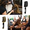 MOODKEY 2PCS Curved Vented Hair Brush Boar Bristle Hair Brushes Paddle Detangling Brush Professional Styling Hairbrushes Detangler for Women/Men/Kids Wet Dry Thick Curly Straight Hair (Gold+Black)
