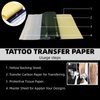 Tattoo Fake Skin - Tattoo Skin Practice Kit 21pcs Including 10pcs Tattoo Practice Skin and 10pcs Tattoo Paper and 1pcs Tattoo Transfer Cream Gel Suitable for Beginners to Practice Tattoo