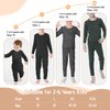 Zando Kids Thermal Underwear Sets Girls Soft Base Layer Fleece Long Underwear Toddler Thermal Set Boys Underwear Long Johns Ultra Cold Weather Gear Toddler Underwear Black Medium (90) /2T