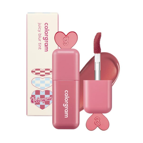 COLORGRAM Juicy Blur Tint 07 Cheery Up Lychee | Daily Semi-Matte, Semi-Glossy, Long-Lasting Lip Stain, Moisturizing, Buildable & Blendable, highly Pigmented (0.12 Fl. Oz.)
