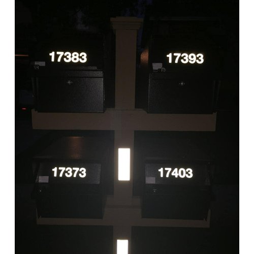 Reflective Mailbox Numbers Sticker Decal Die Cut Classic Style Vinyl Waterproof Number Self Adhesive 5 Sets (3" x 5 set) for Signs, Door, Cars, Trucks, Home, Business, Address Number (3inch, 5 sets)