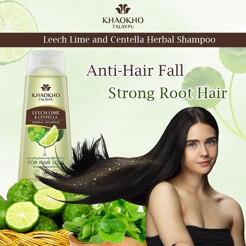 Herbal Hair Shampoo and Conditioner Set - with Leech Lime and Centella for Thick, Long and Healthy Hair Growth - Paraben Free - 100% Vegan
