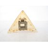 Clear transparent triangle bronze design hair claw clip for medium fine hair (Color: Gold design)
