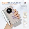 SAVILAND Professionl Nail Drill Kit: Diamond Shiny | 35000RPM Electric Nail Drill Machine | Nail Drill Kit Professional Drill Bits Drill Nail File Buffer Dust Brush Expert Salon Use Manicure Pedicure