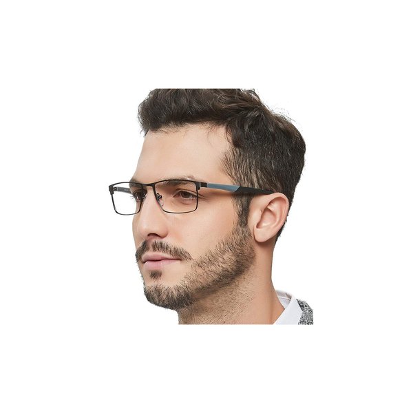 OCCI CHIARI Fashion Reading Glasses Men Eyewear Reader Spring Hinge Quality 0 1.0 1.5 2.0 2.5 3.0 3.5 4.0 5.0 6.0 (Black Grey,1.5)
