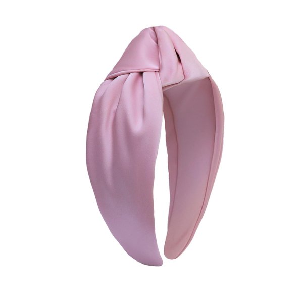 HELYKAKA Headbands for Women Pink Knotted Headband Elegant Non Slip Hair Accessories Cute Headband Wide Fashion Head Band Top Knot Headbands for Women Girls Hair Accessories Pink