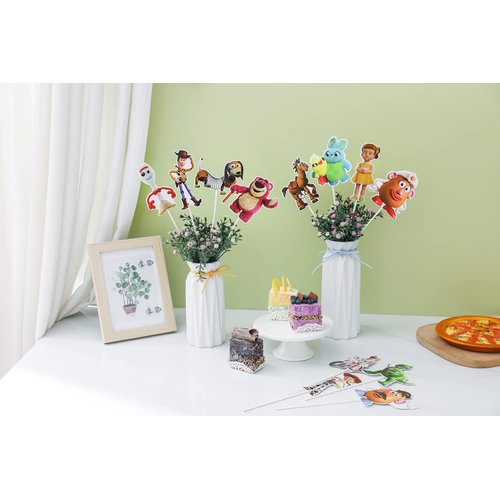 32PCS Toy Inspired Story Party Decorations,Centerpieces Decorations Stick Table Toppers For Birthday Party Baby Shower Party Supplies Decor Table Toppers