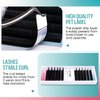 W Eyelash Extensions 4D Premade Fans W Lashes 0.07 C Curl Matte Black W Shaped Volume Fans Easy Fan Lash Extensions by GEMERRY(0.07-C-8-14)