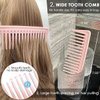 Hair Comb for Women, Wide Tooth Comb, Fine Tooth, Rat Tail Comb, for Wet Curly Thick Thin Hair Detangling (5PCS)