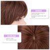 HSPJHTM Short Brown Wig, Short Wigs for Women,Cut Wig with Bangs Hair Wigs Natural Straight Layered Hairstyles for Daily Wear Wig(Free Wig Cap)