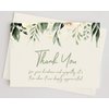 MPC Brands Blank Funeral Thank You Cards - Sympathy Bereavement Thank You Cards With Envelopes - Message Inside (50, Sage Floral)