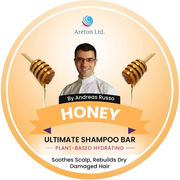 HandMade Solid Shampoo Bar – Natural Shampoo Bar and conditioner For Dry Hair, Hair Nourishment, Prevents Spilt Ends With Plant Based Hydrating SLS Free Shampoo Bar (Honey)