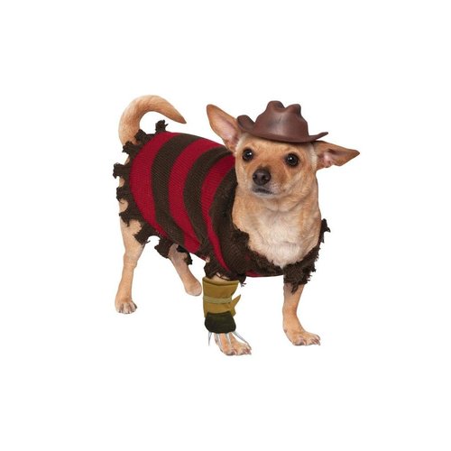 Rubie's unisex adult Nightmare on Elm Street Freddy Krueger Pet Costume Party Supplies, Multicolor, M Neck 14.5 Girth 17 Back 15 US