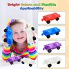 Plukeen 6 Pack Magnetic Tiles Car Construction Set Car Truck Construction Kit Toy Vehicle for Magnetic Blocks Building Tile Magnetic Blocks Puzzle Magnets Toys