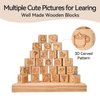 GIRAVO Building Blocks Set Wooden Blocks for Toddlers Rainbow ABC Letter Alphabet Stacking Blocks 26 Pcs Montessori Toys Educational Learning Toys for Kids Age 18 Months for Girls Boys