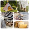 uxcell 2 Yards Pom Pom Ball Fringe Trim, Ribbon Sewing DIY Crafts Accessory for Home Curtain Clothes Pillow Decoration, Beige