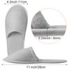 12 Pair House Slipper for Guest Non Slip Disposable Slipper for Travel Washable Reusable Hotel Slipper Bridesmaid Slipper for Spa Indoor Wedding Party (Light Gray, Khaki)